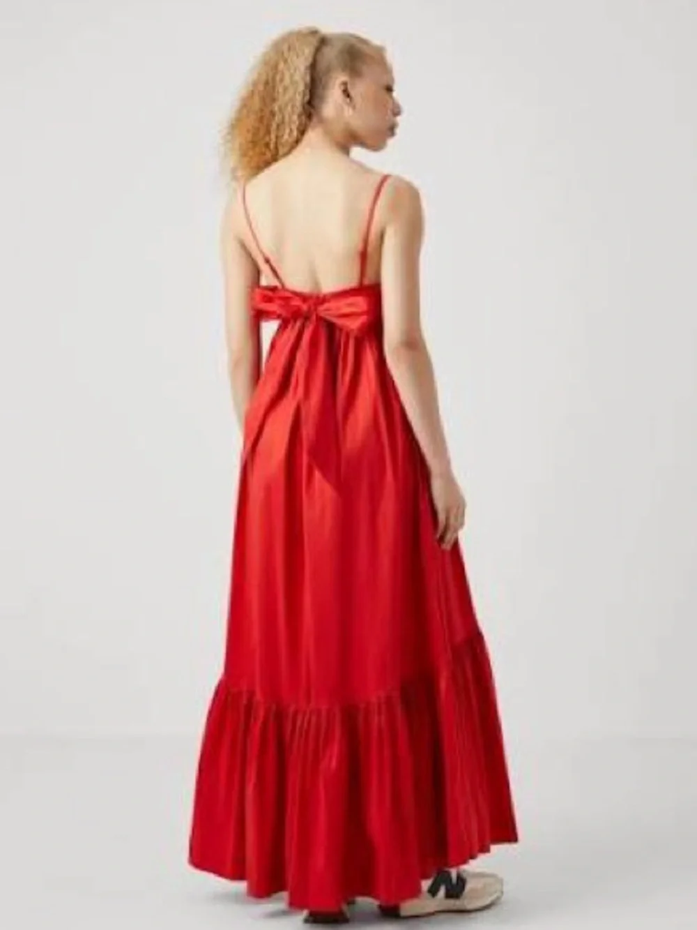 Abercrombie Drama Bow-Back Taffeta Maxi Gown Wedding Guest Dress
